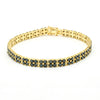 Two Rows Tenis Bracelet in Gold with Diamond