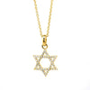 שרשרת מגן דוד מזהב עם יהלומים