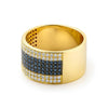Mans Black & White Ring Diamonds ring in 14K gold 160 diamonds