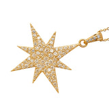 Star Necklace in Gold with Diamonds