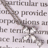 Cross Necklace in 14k Gold 0.40ct Natural Diamonds