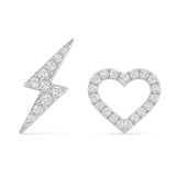Pair Flash Earrings in Gold with Diamonds