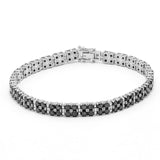 Two Rows Tenis Bracelet in Gold with Diamond