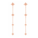 Star Shape Earrings in Gold with Diamonds