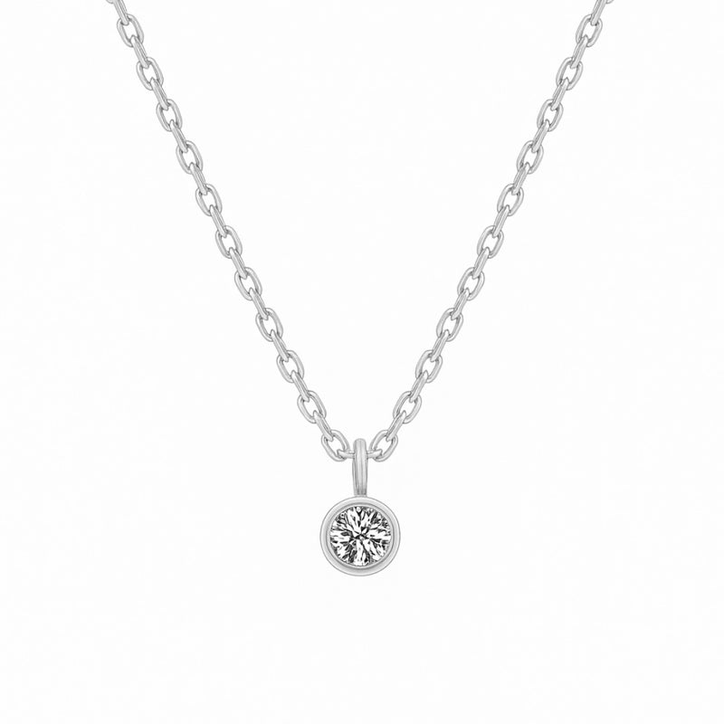 Chain Choker Necklace in Gold with Diamonds