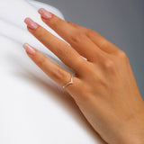 V Shape/Chevron Ring in Gold with Diamonds