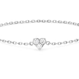 Three Stones Style Bracelet in Gold with Diamond