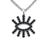 Evil Eye Shape Necklace in Gold with Diamonds