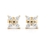 Butterfly Earrings in Solid 14K Gold with Diamonds