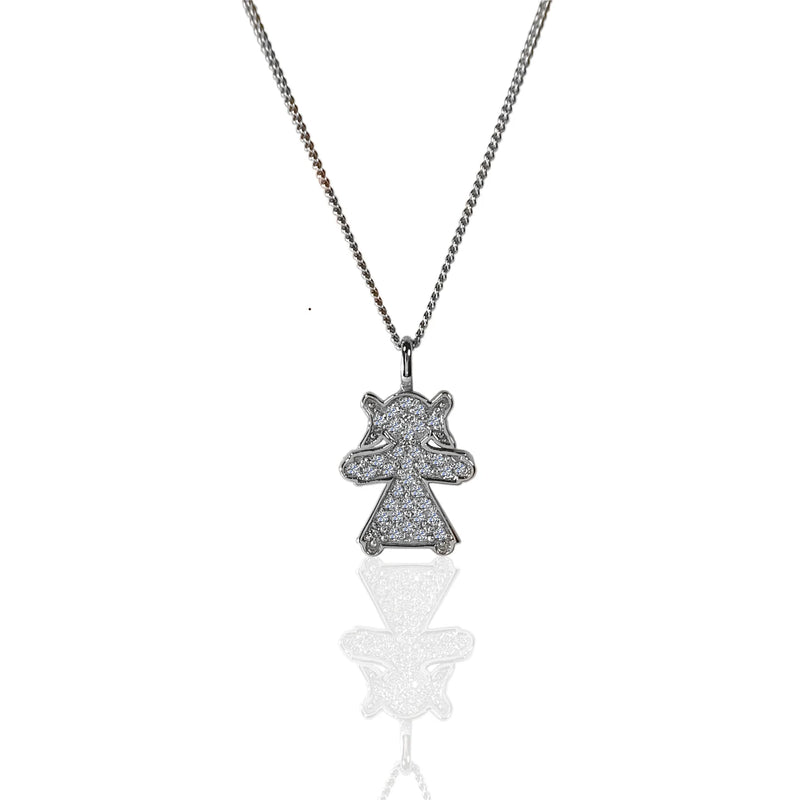 New Mom Necklace in Gold with Diamonds