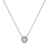 Halo Necklace in Gold with Diamonds