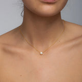 Halo Necklace in Gold with Diamonds