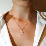 New Mom Necklace in Gold with Diamonds