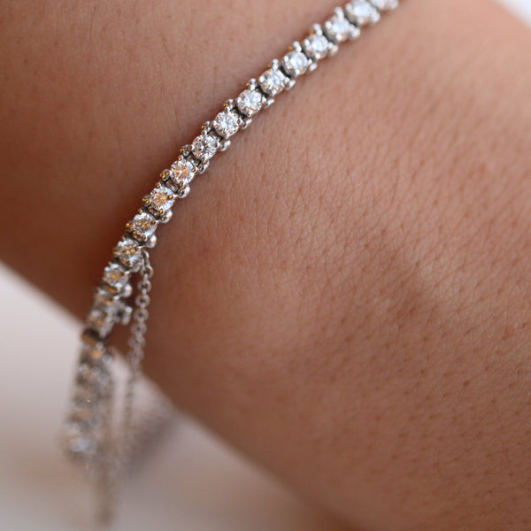 Tennis Bracelet in Gold with Diamond