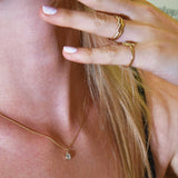 Zig Zag Wave Shape Ring in Gold with Diamonds