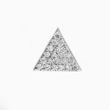 Triangle Shaped Earrings in Gold with Diamonds