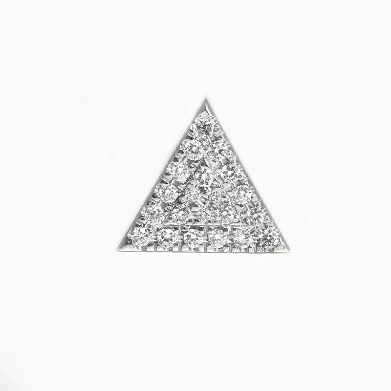 Triangle Shaped Earrings in Gold with Diamonds