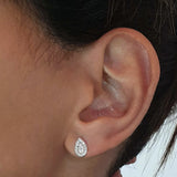 Pear Shape Earrings in Gold with Diamonds
