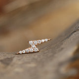 Pair Flash Earrings in Gold with Diamonds
