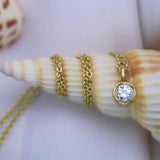 Chain Choker Necklace in Gold with Diamonds