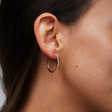 Hoop Earrings in Gold with Diamonds