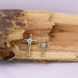 Cross Necklace in Gold with Diamonds