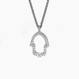 Hamsa Necklace in Gold with Diamonds