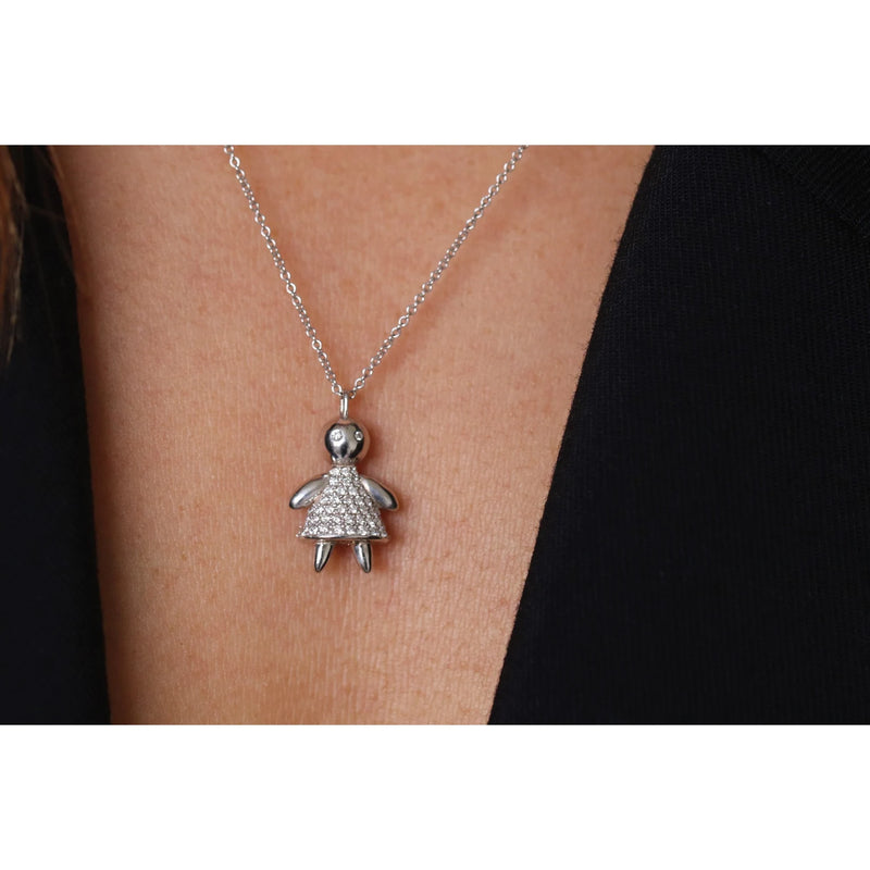 New Mom | Doll Necklace in Gold with Diamonds