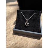 Star Of David  Necklace in Gold with Diamonds