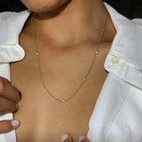 Sparkle Chain Necklace in Gold with Diamonds