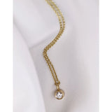 Chain Choker Necklace in Gold with Diamonds