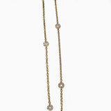 Round Necklace in Gold with Diamonds