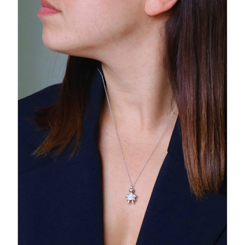 New Mom | Doll Necklace in Gold with Diamonds