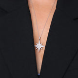 Star Necklace in Gold with Diamonds