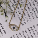 Evil Eye Necklace in Gold with Diamonds