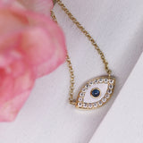 Evil Eye Necklace in Gold with Diamonds