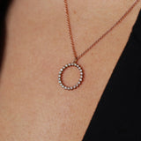 Circle of Life Necklace in Gold with Diamonds