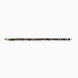 Two Rows Tenis Bracelet in Gold with Diamond