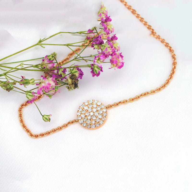 Infinity Charm Bracelet in Gold with Diamond