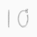 Hoop Earrings in Gold with Diamonds