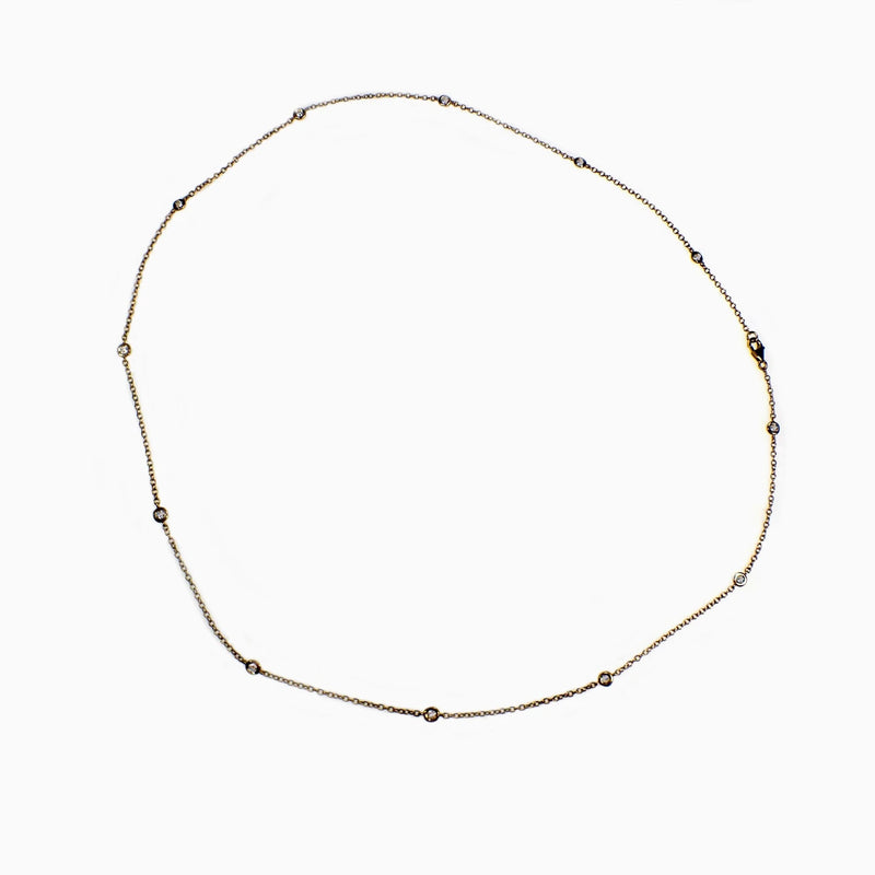 Sparkle Chain Necklace in Gold with Diamonds