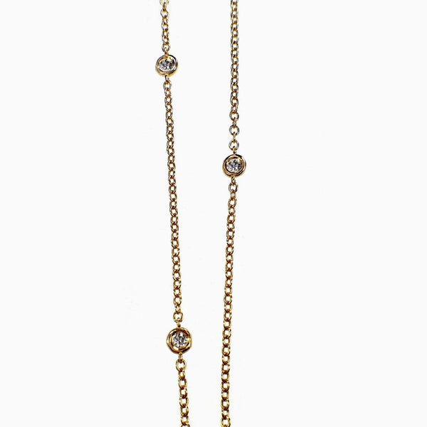 Sparkle Chain Necklace in Gold with Diamonds