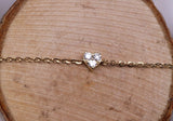 Three Stones Style Bracelet in Gold with Diamond