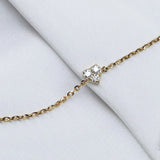 Three Stones Style Bracelet in Gold with Diamond