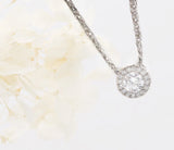 Halo Necklace in Gold with Diamonds
