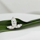Crown Shaped Earrings in Gold with Diamonds
