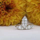Crown Shaped Earrings in Gold with Diamonds