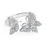 Butterfly Shape Ring in Gold with Diamonds