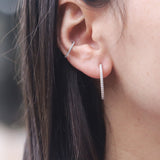 Round shape Earrings in Gold with Diamonds