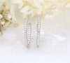 Round shape Earrings in Gold with Diamonds